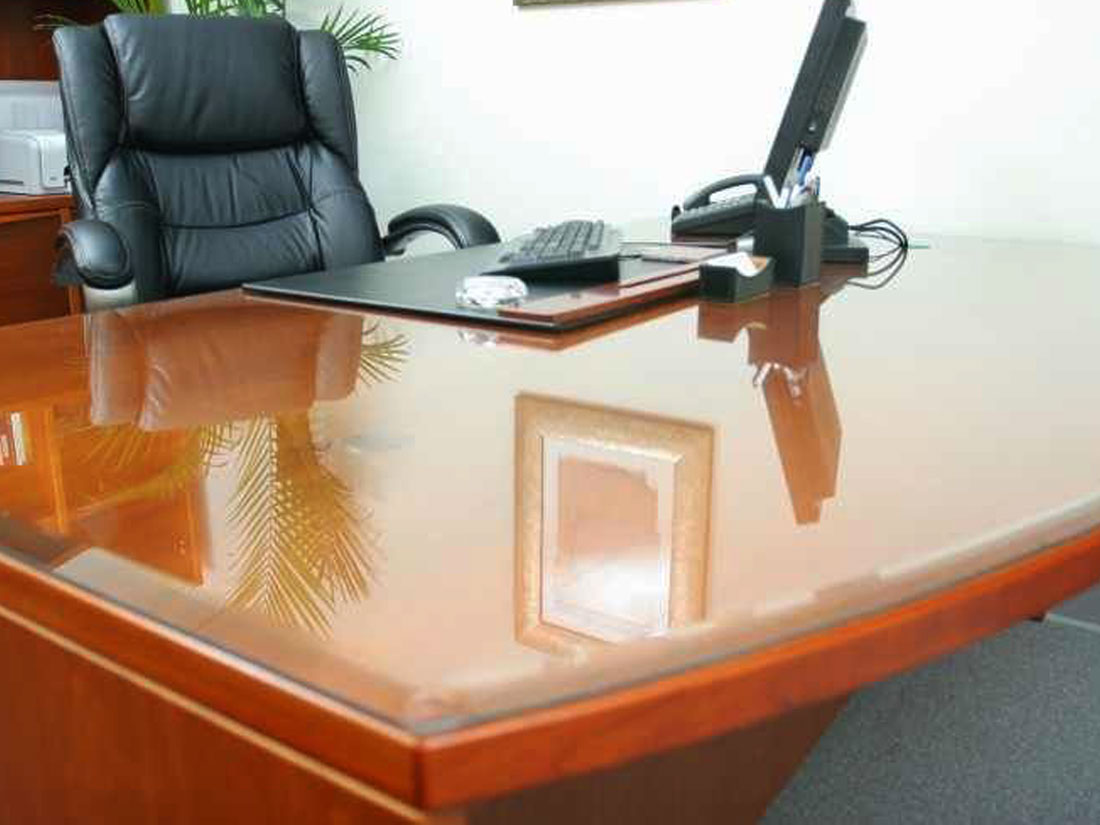 Protective perspex table-top